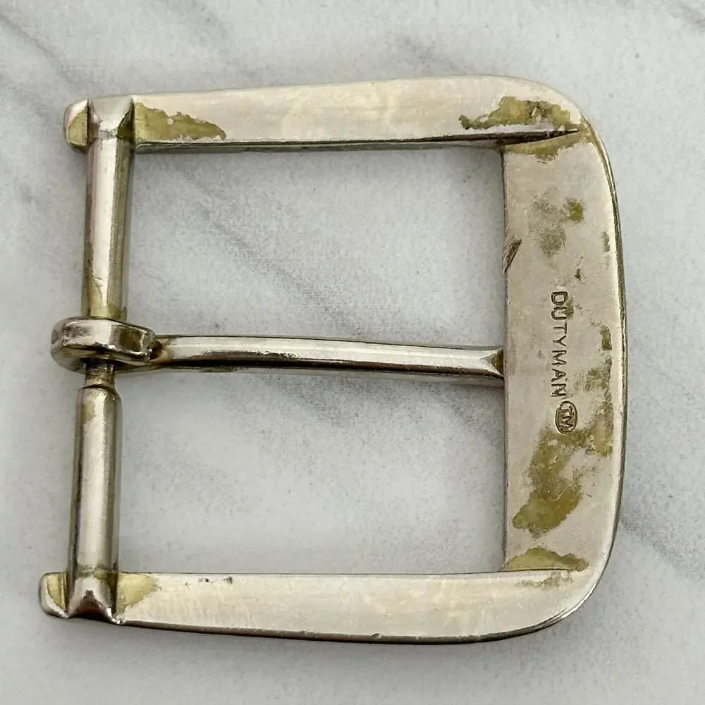 Dutyman Silver Tone Simple Basic Belt Buckle